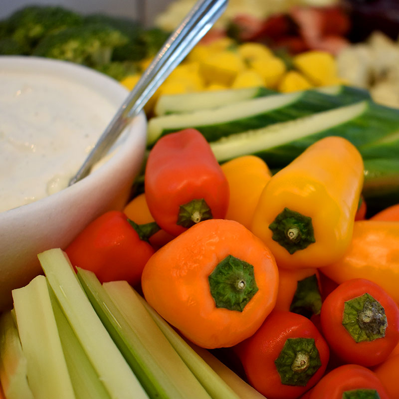 Crudite with ranch dip